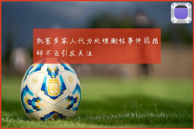 凯塞多家人代为处理删帖事件因措辞不当引发关注